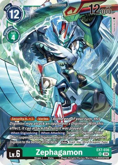 Zephagamon EX7-036 SR Digimon LIBERATOR Digimon card
