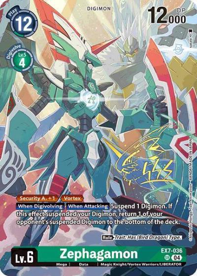 Zephagamon Rare Pull EX7-036 SR World Convergence Digimon card