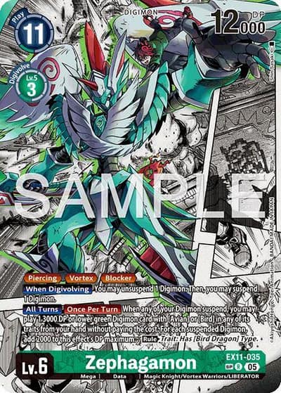 Zephagamon (SP) EX11-035 R Dawn of Liberator Digimon card