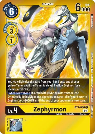 Zephyrmon Event Pack 3 BT7-036 U Next Adventure Digimon card