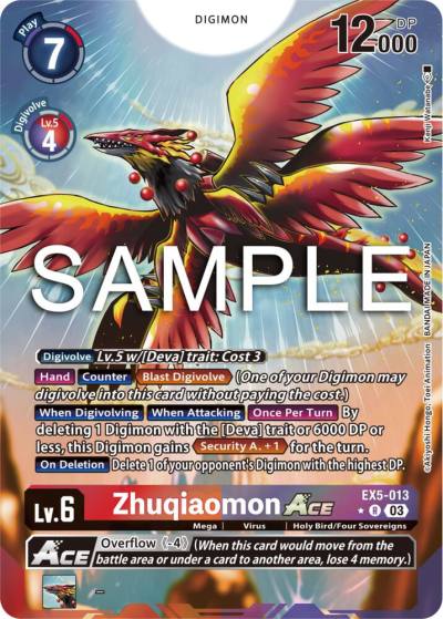 Zhuqiaomon ACE Alternate Art EX5-013 R Animal Colosseum Digimon card