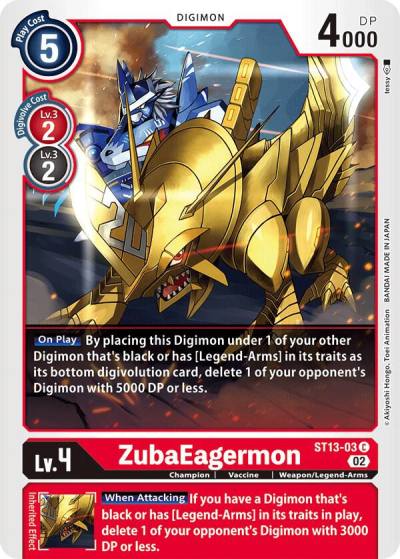 ZubaEagermon ST13-03 C Starter Deck 13: Ragnaloardmon Digimon card