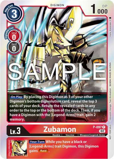 Zubamon Limited Card Pack Ver2 P-097 P Digimon Promotion Cards Digimon card