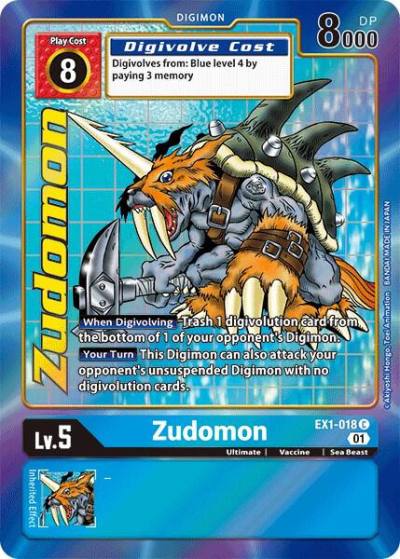Zudomon Alternate Art EX1-018 C Classic Collection Digimon card