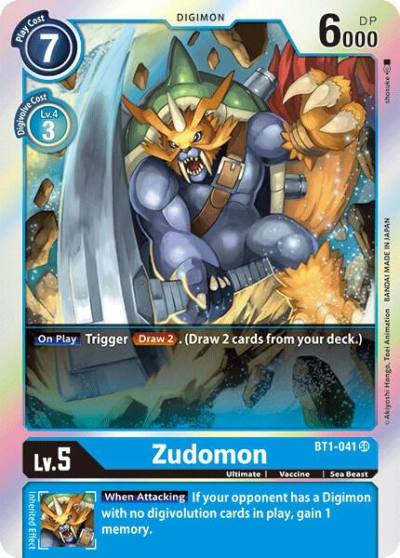 Zudomon BT1-041 SR Release Special Booster 1.0 Digimon card