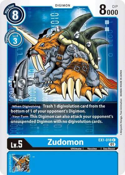 Zudomon EX1-018 C Classic Collection Digimon card