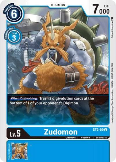 Zudomon ST2-09 U Starter Deck 02: Cocytus Blue Digimon card