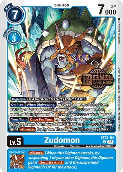 Zudomon ST21-04 U Starter Deck 21: Hero of Hope Release Event Cards Digimon card